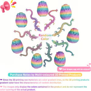 12" 3D Printed Dragon Egg Set with Gift Box & Card, Easter Eggs Mythical Dragon Eggs with Dragon Inside