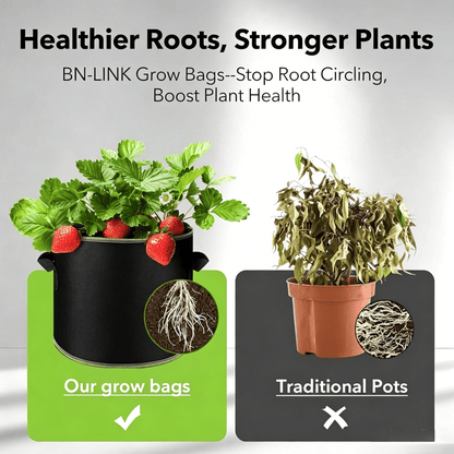 5 Gallon Grow Bags – Heavy Duty Aeration Fabric Pots with Handles for Vegetables, Flowers & Fruits