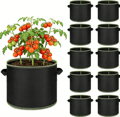 5 Gallon Grow Bags – Heavy Duty Aeration Fabric Pots with Handles for Vegetables, Flowers & Fruits
