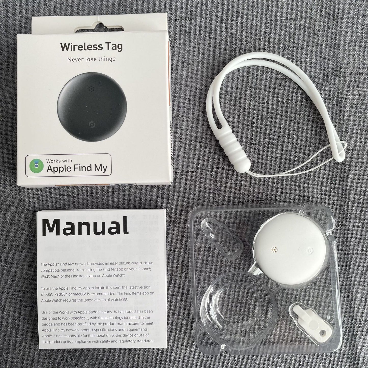 2-Pack Air Tracker Tags Works with Apple Find My (iOS Only) for Worldwide Tracking