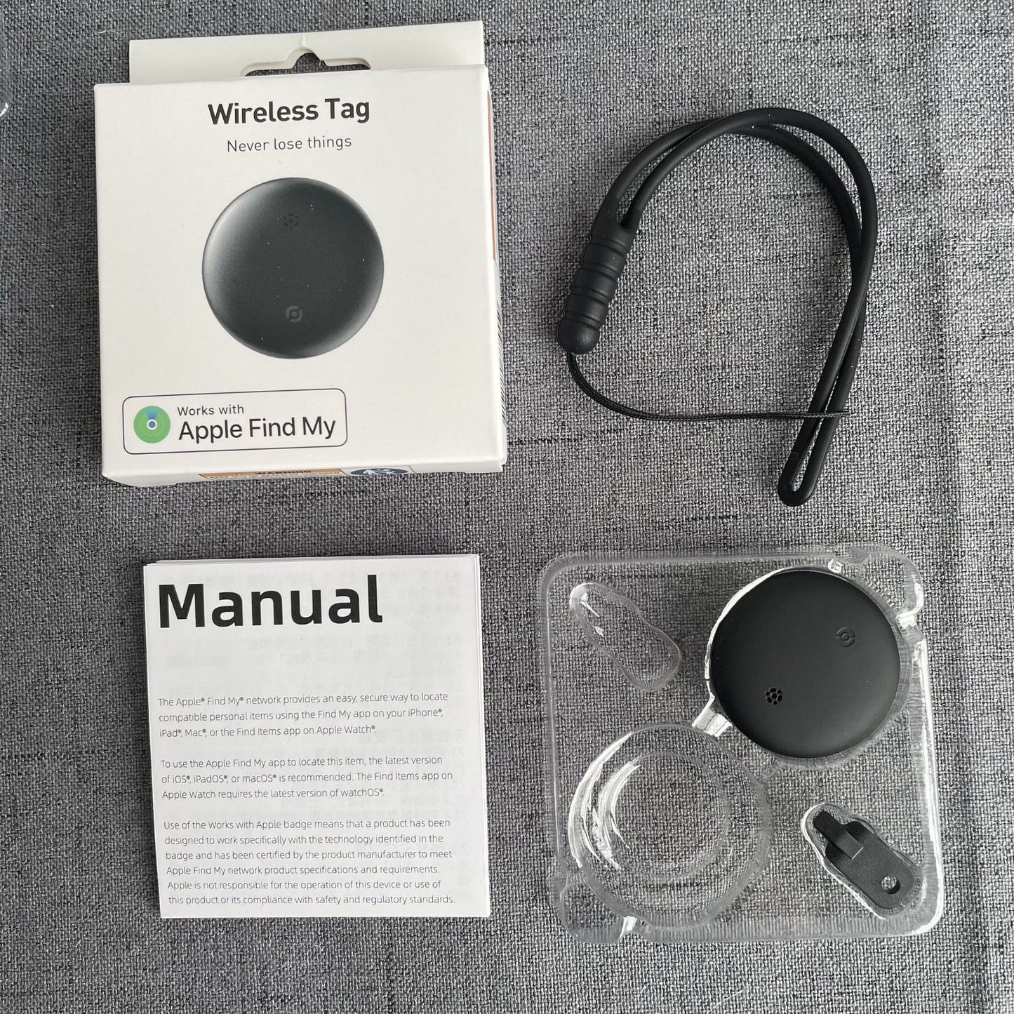 2-Pack Air Tracker Tags Works with Apple Find My (iOS Only) for Worldwide Tracking