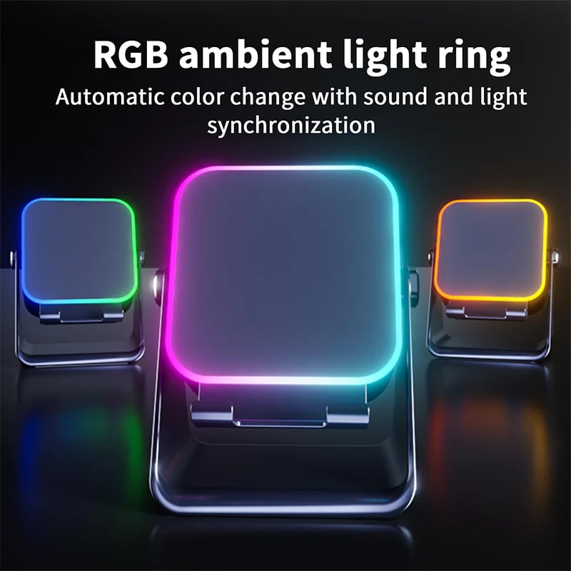 🎶📱 5-in-1 Wireless Induction Speaker with Adjustable Phone Stand