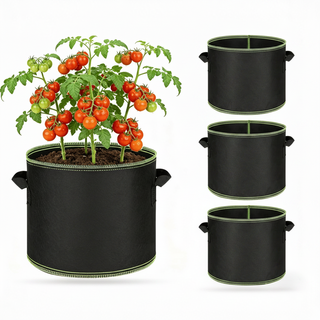 5 Gallon Grow Bags – Heavy Duty Aeration Fabric Pots with Handles for Vegetables, Flowers & Fruits